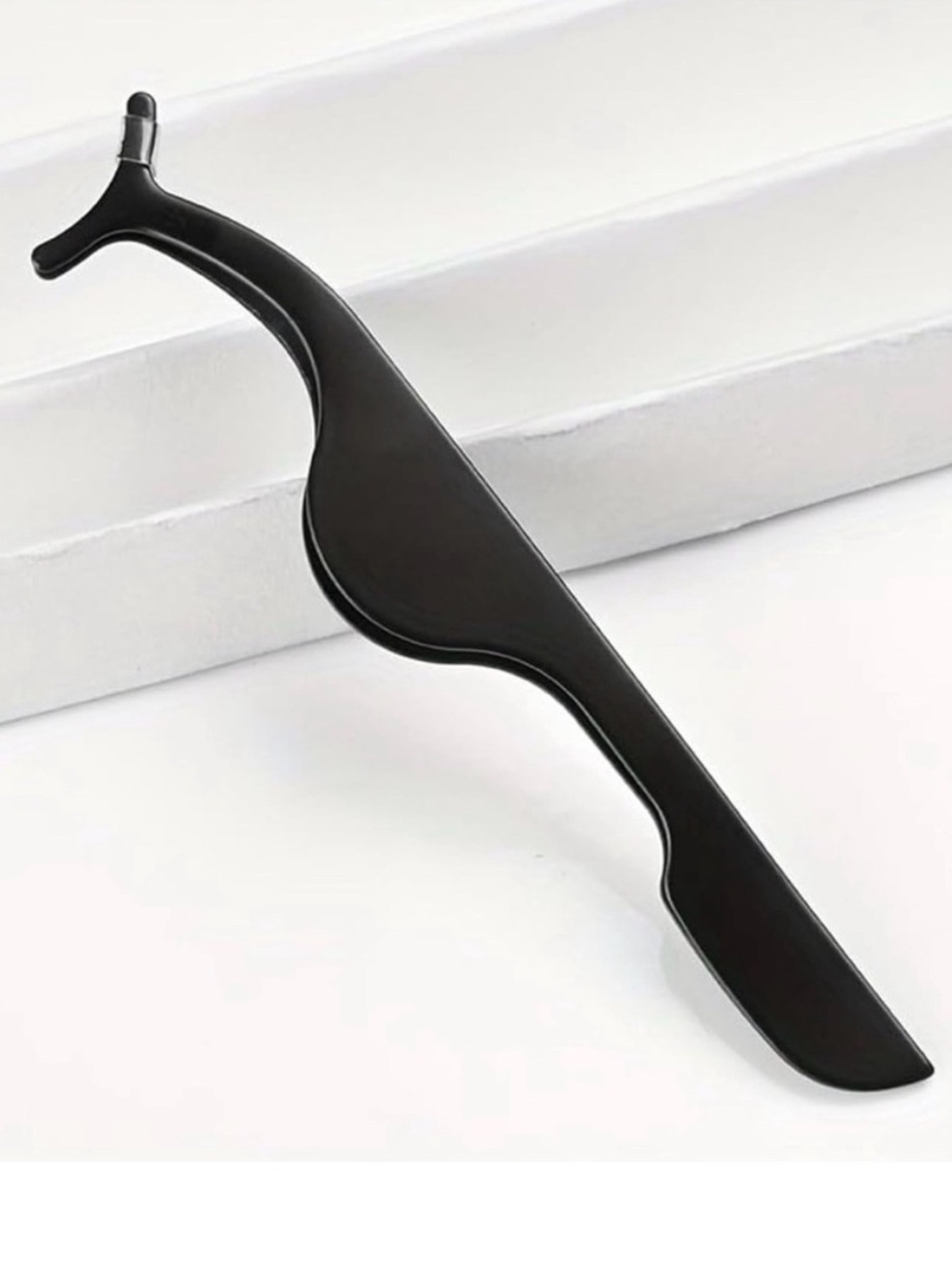 💞 New Black Stainless Steel False Eyelashes Tweezers Applicator Tool